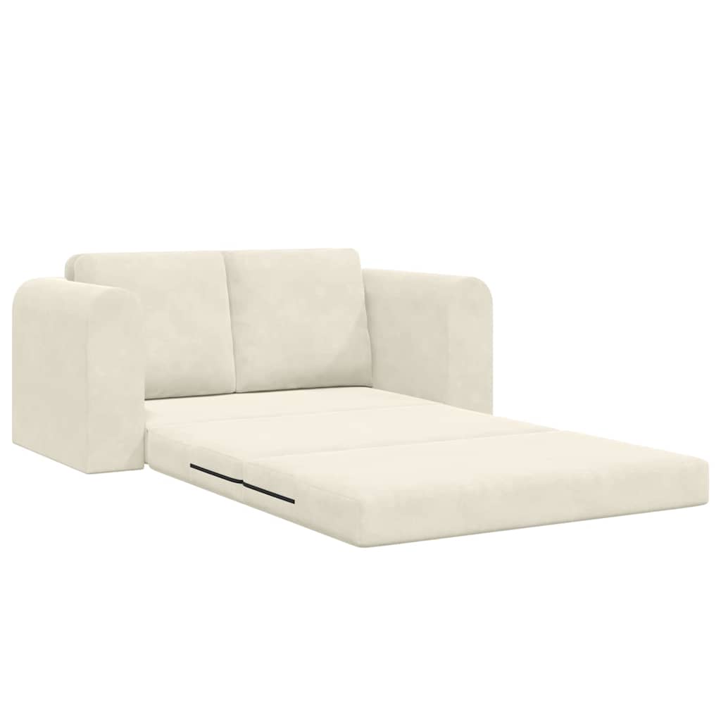 Canapé-Lit 60cm Crème Velours - XIOS
