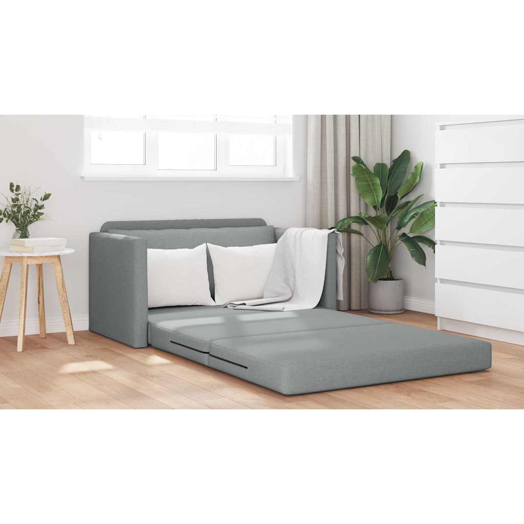 Canapé-Lit 110cm Gris clair tissu - XIOS