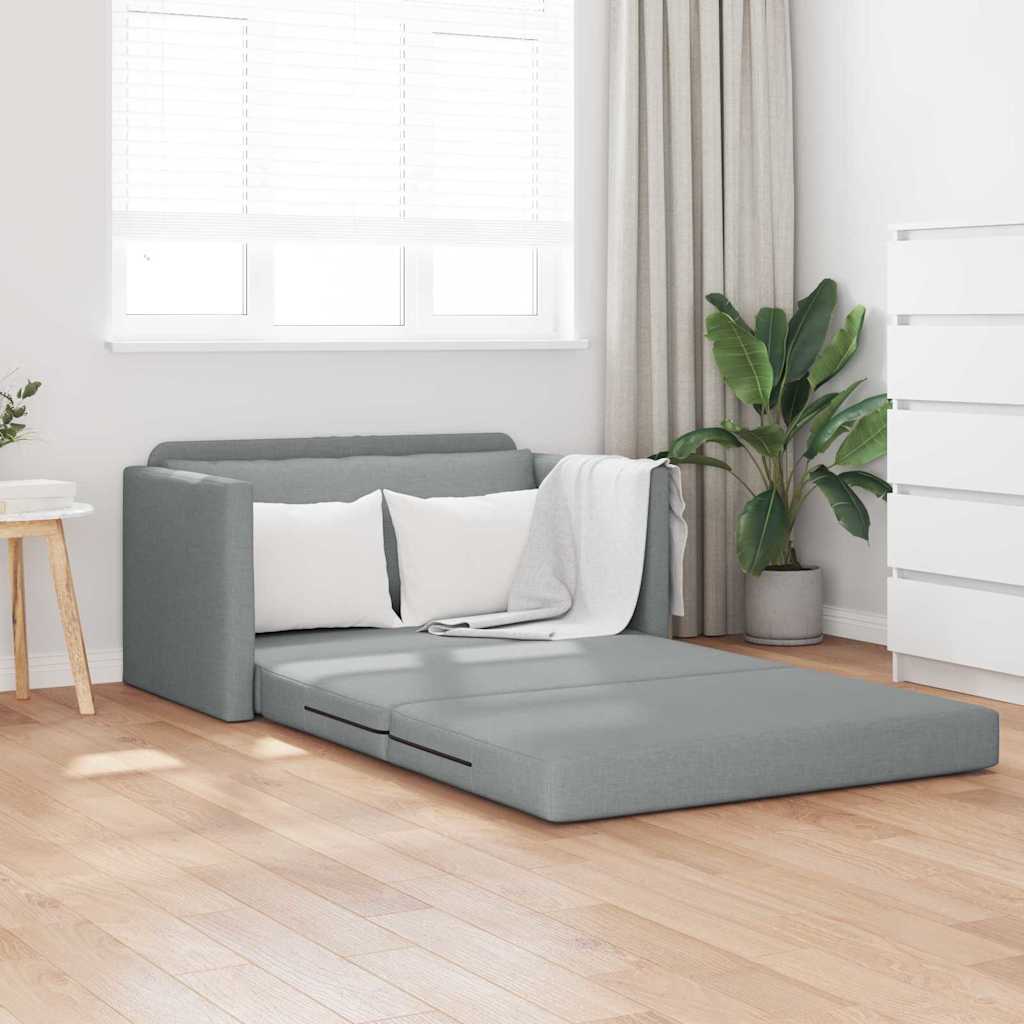 Canapé-Lit 110cm Gris clair tissu - XIOS