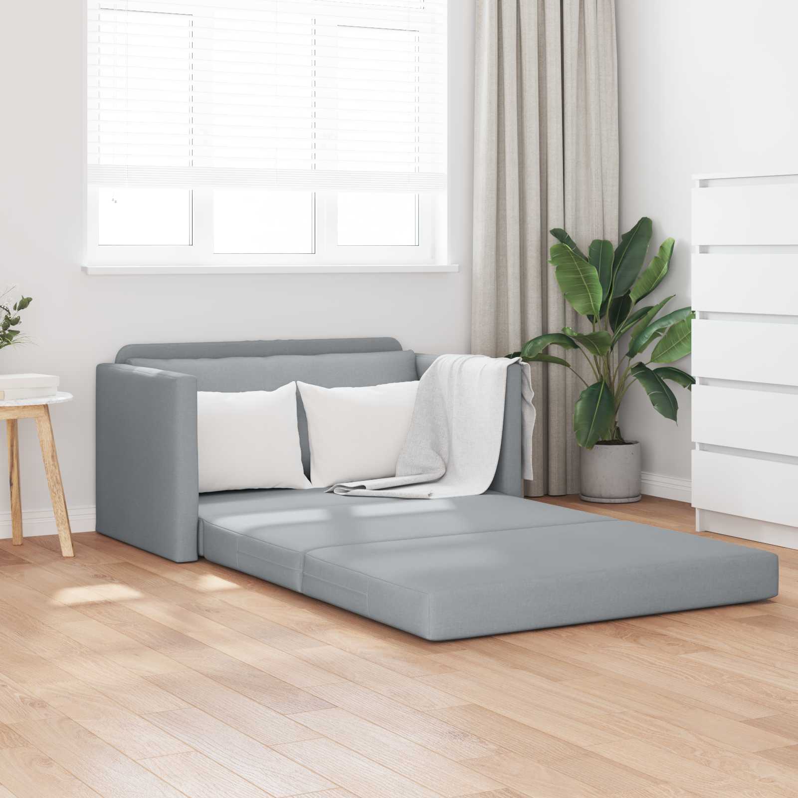 Canapé-Lit Gris clair 124 x 71 x 78 cm tissu