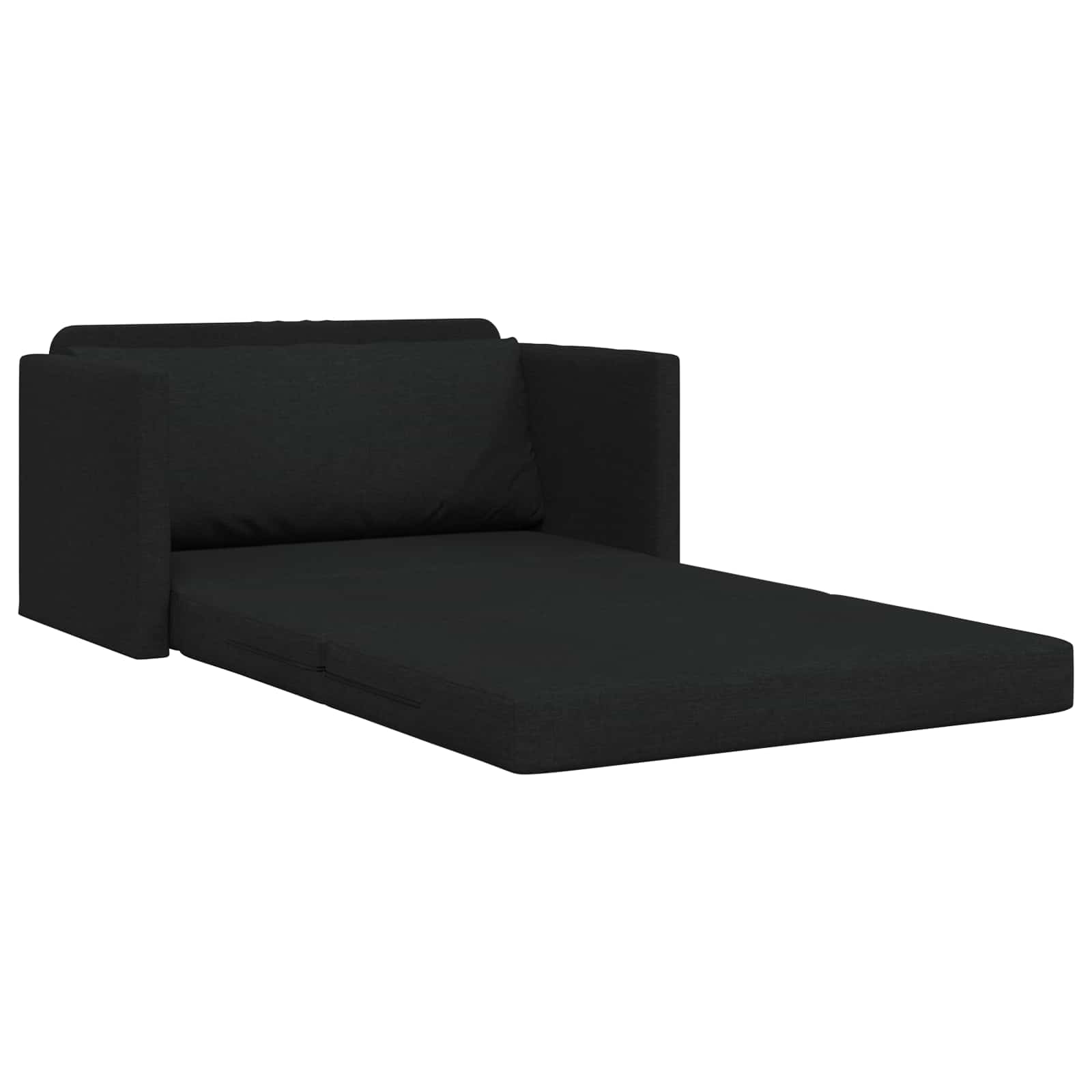 Canapé-Lit Noir 124 x 71 x 78 cm tissu