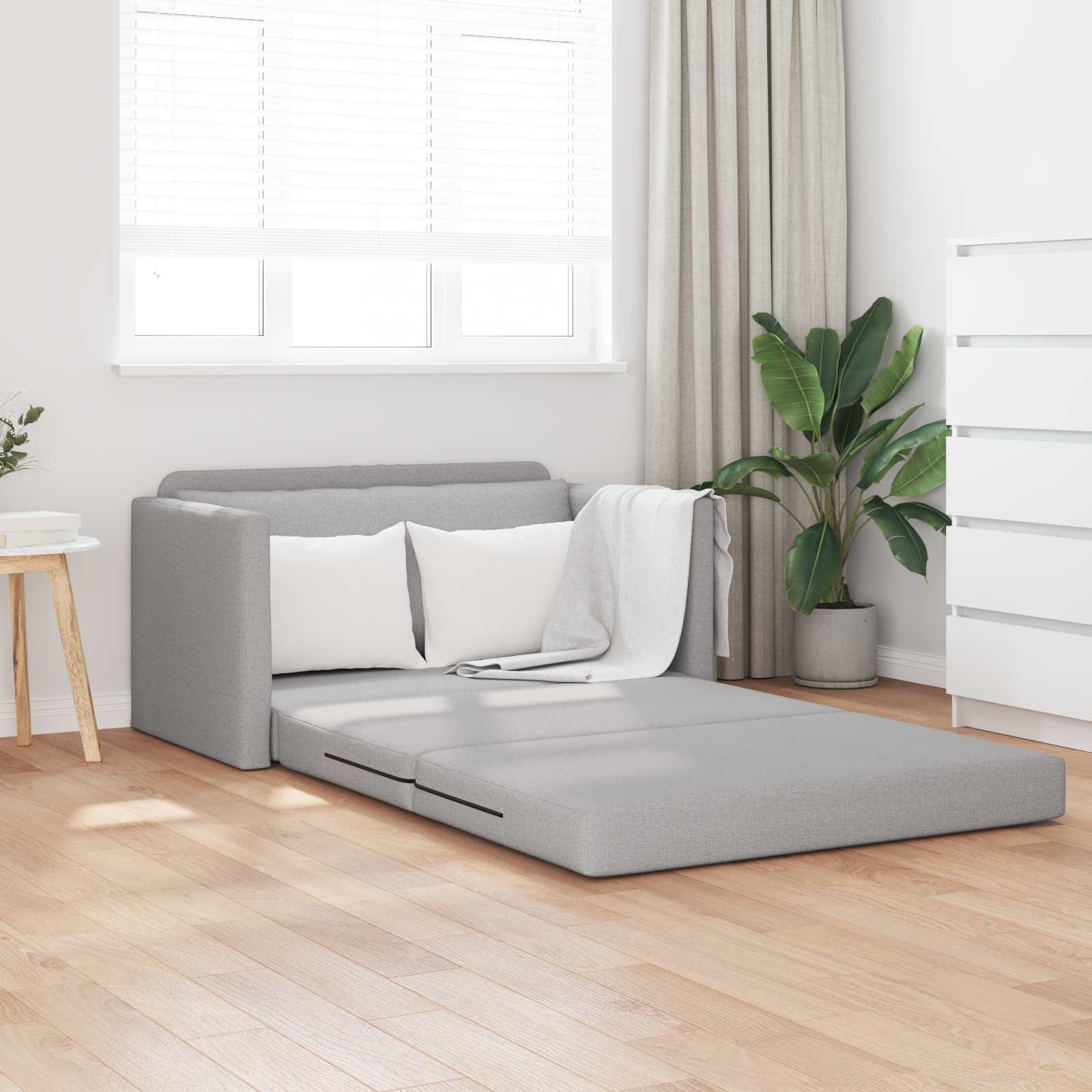 Canapé-Lit 110cm Gris nuage tissu - XIOS