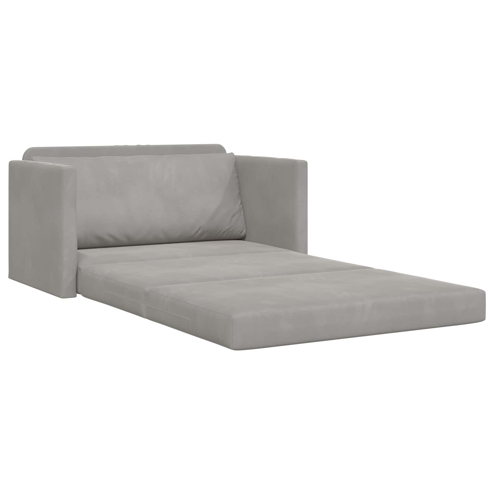 Canapé-Lit Gris clair 124 x 71 x 78 cm Velours