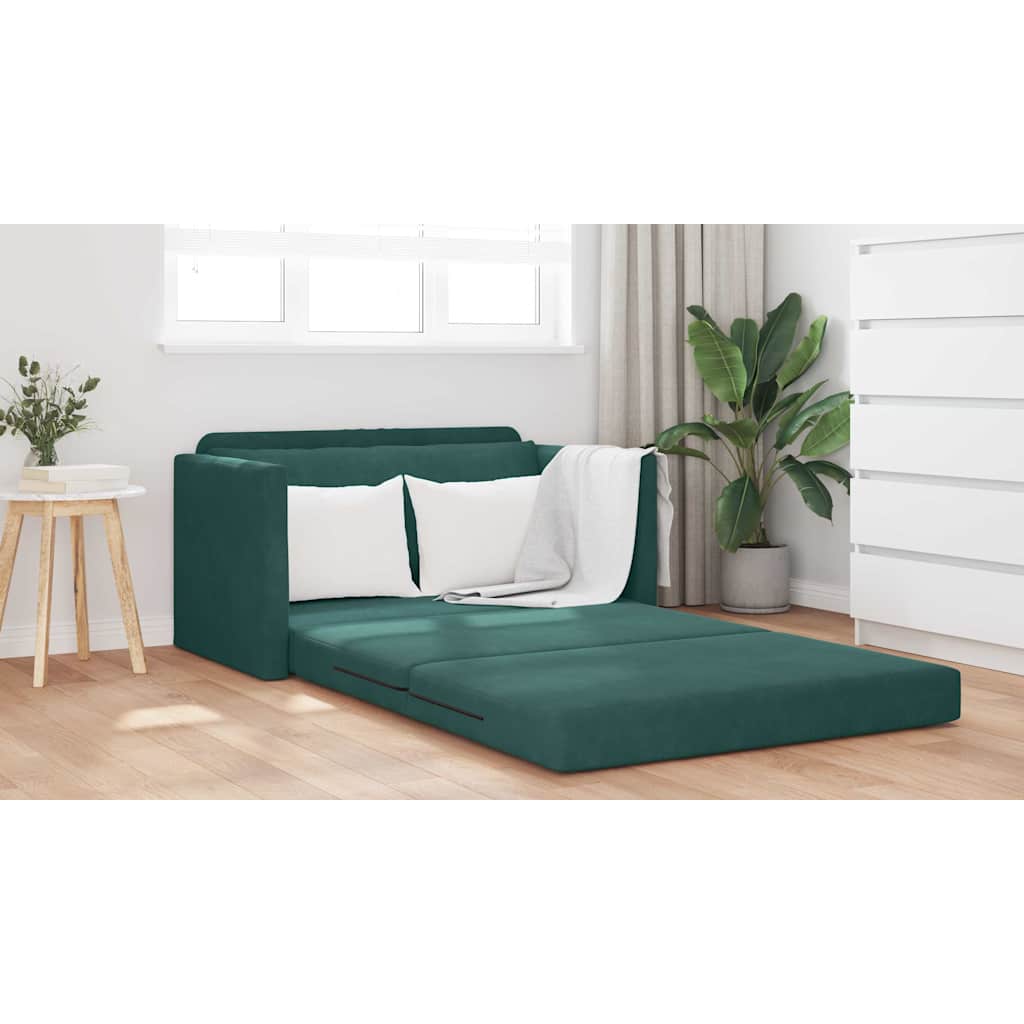 Canapé-Lit 110cm Vert foncé Velours - XIOS