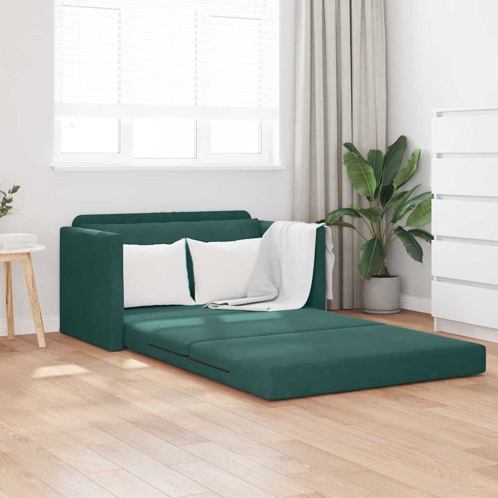 Canapé-Lit 110cm Vert foncé Velours - XIOS
