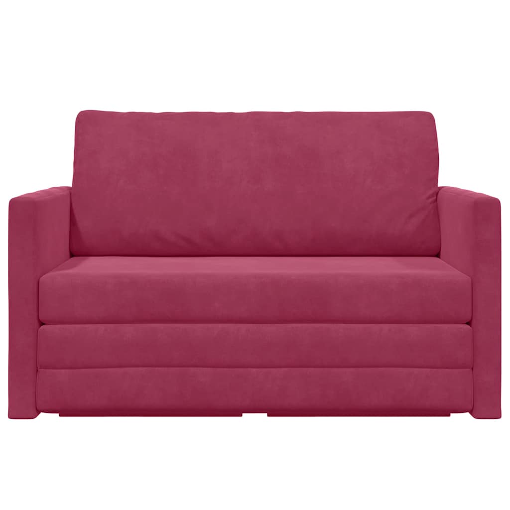 Canapé-Lit 110cm Bordeaux Velours - XIOS