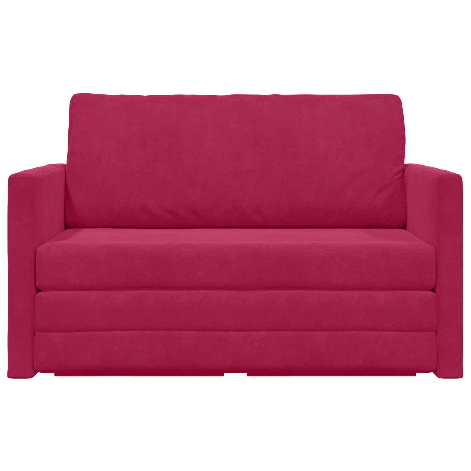 Canapé-Lit Bordeaux 124 x 71 x 78 cm Velours
