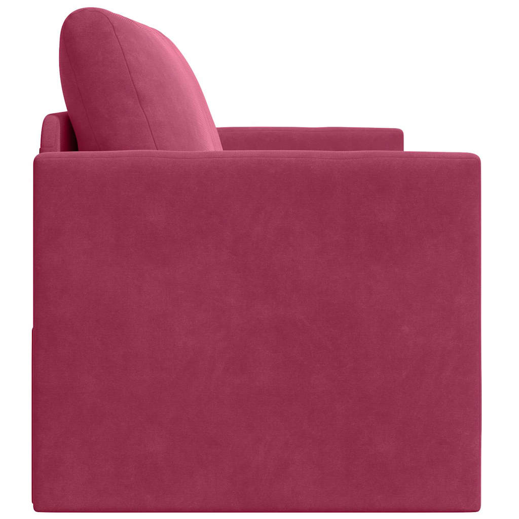 Canapé-Lit 110cm Bordeaux Velours - XIOS