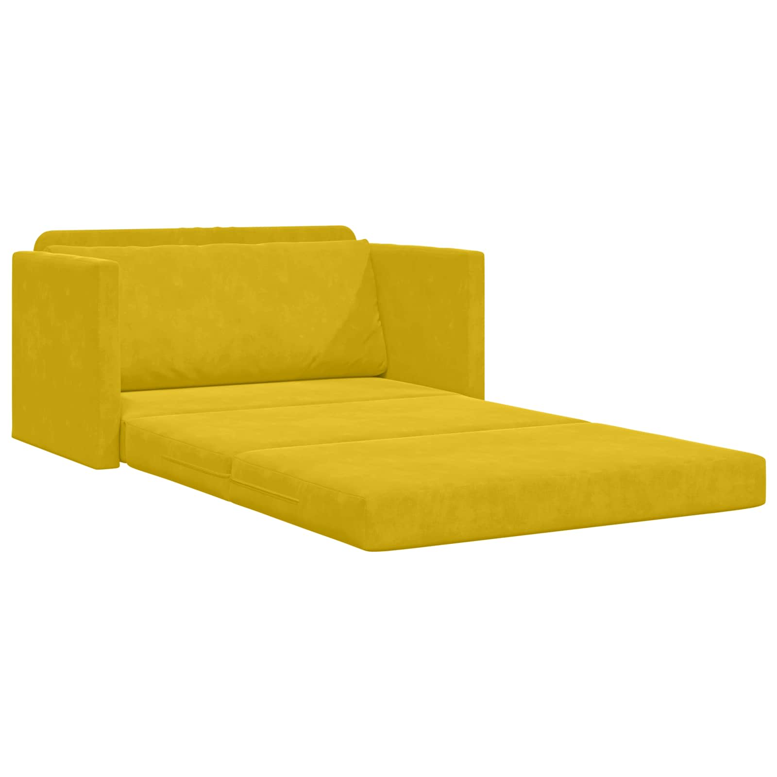 Canapé-Lit Jaune tournesol 124 x 71 x 78 cm Velours