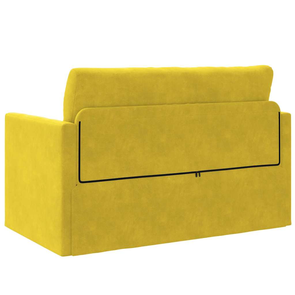Canapé-Lit 110cm Jaune tournesol Velours - XIOS