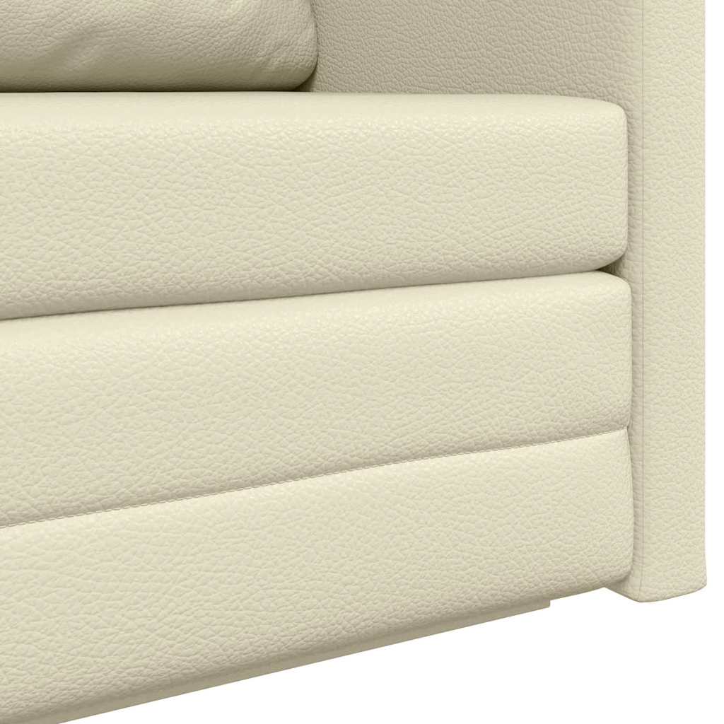 Canapé-Lit 110cm Crème Simili cuir - XIOS