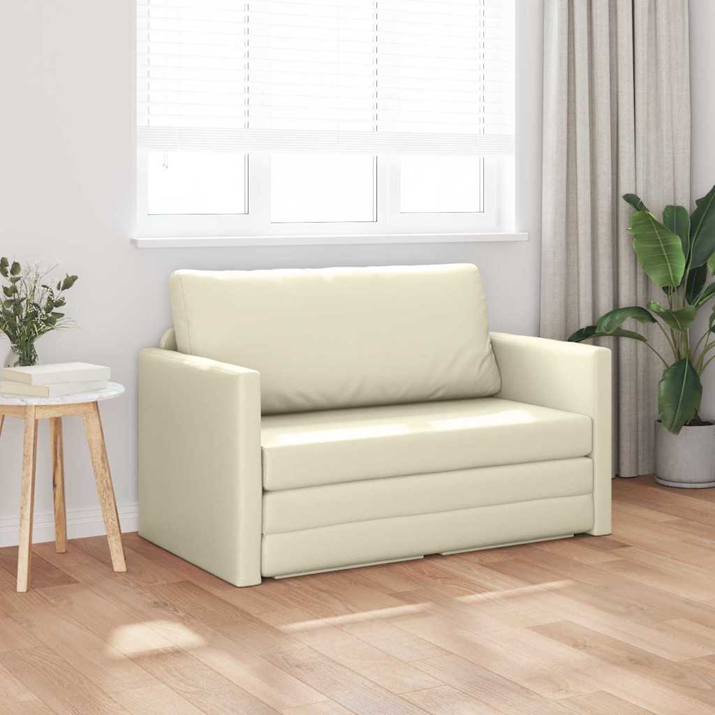 Canapé-Lit 110cm Crème Simili cuir - XIOS