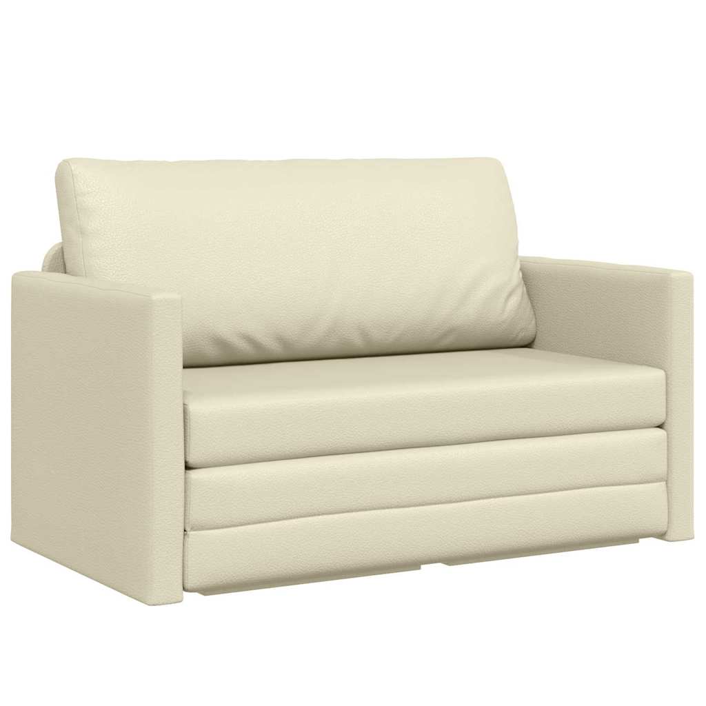 Canapé-Lit 110cm Crème Simili cuir - XIOS