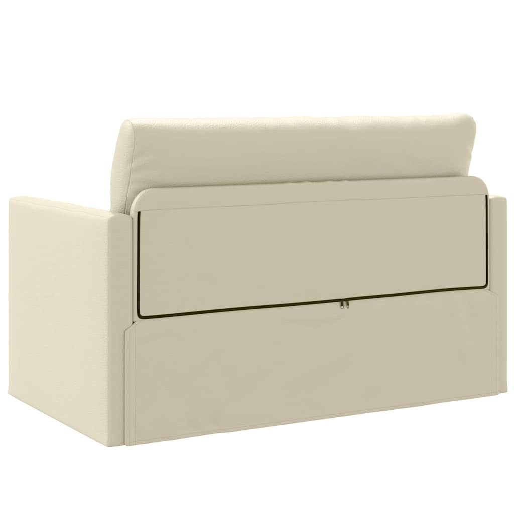 Canapé-Lit 110cm Crème Simili cuir - XIOS