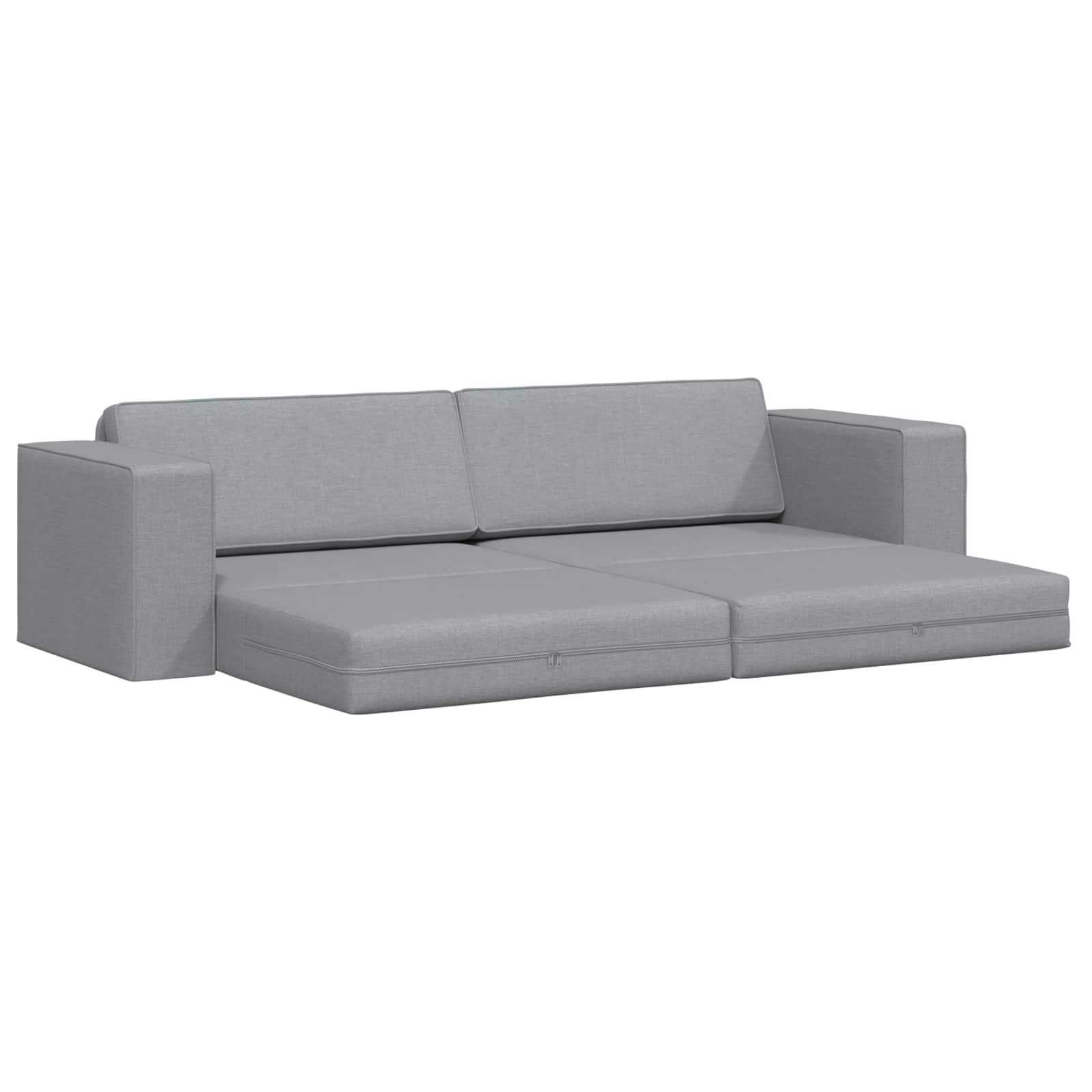 Canapé-Lit Gris clair 245 x 78 x 77 cm tissu - XIOS
