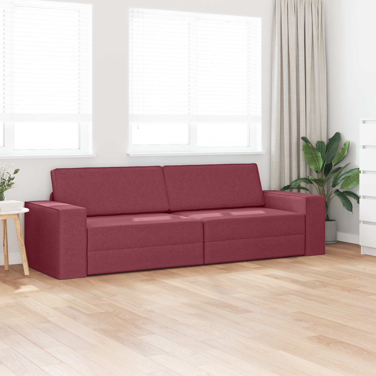 Canapé-Lit Bordeaux 245 x 78 x 77 cm tissu