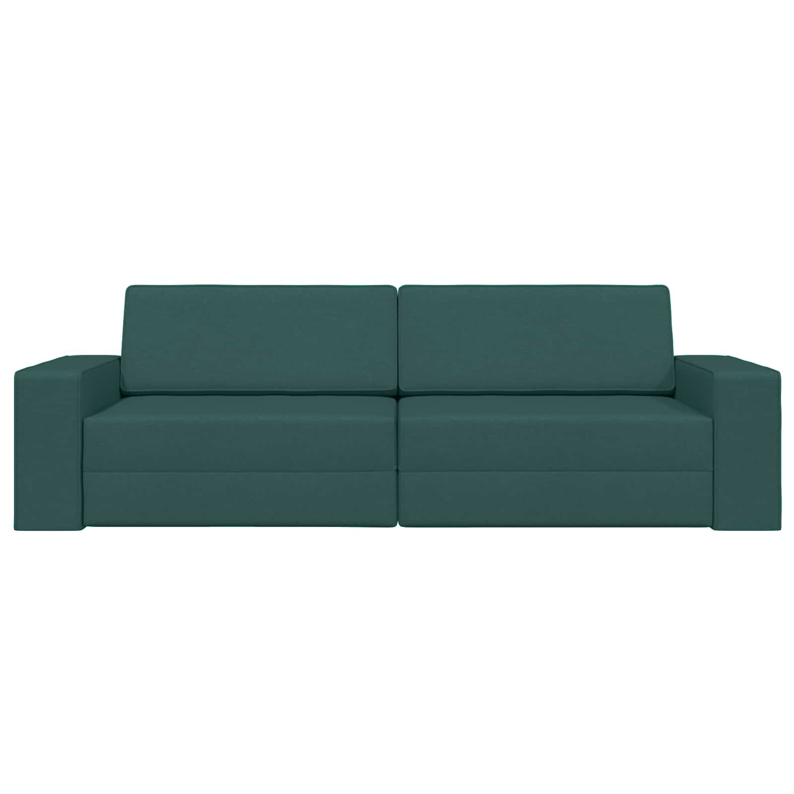 Canapé-Lit Vert foncé 245 x 78 x 77 cm tissu