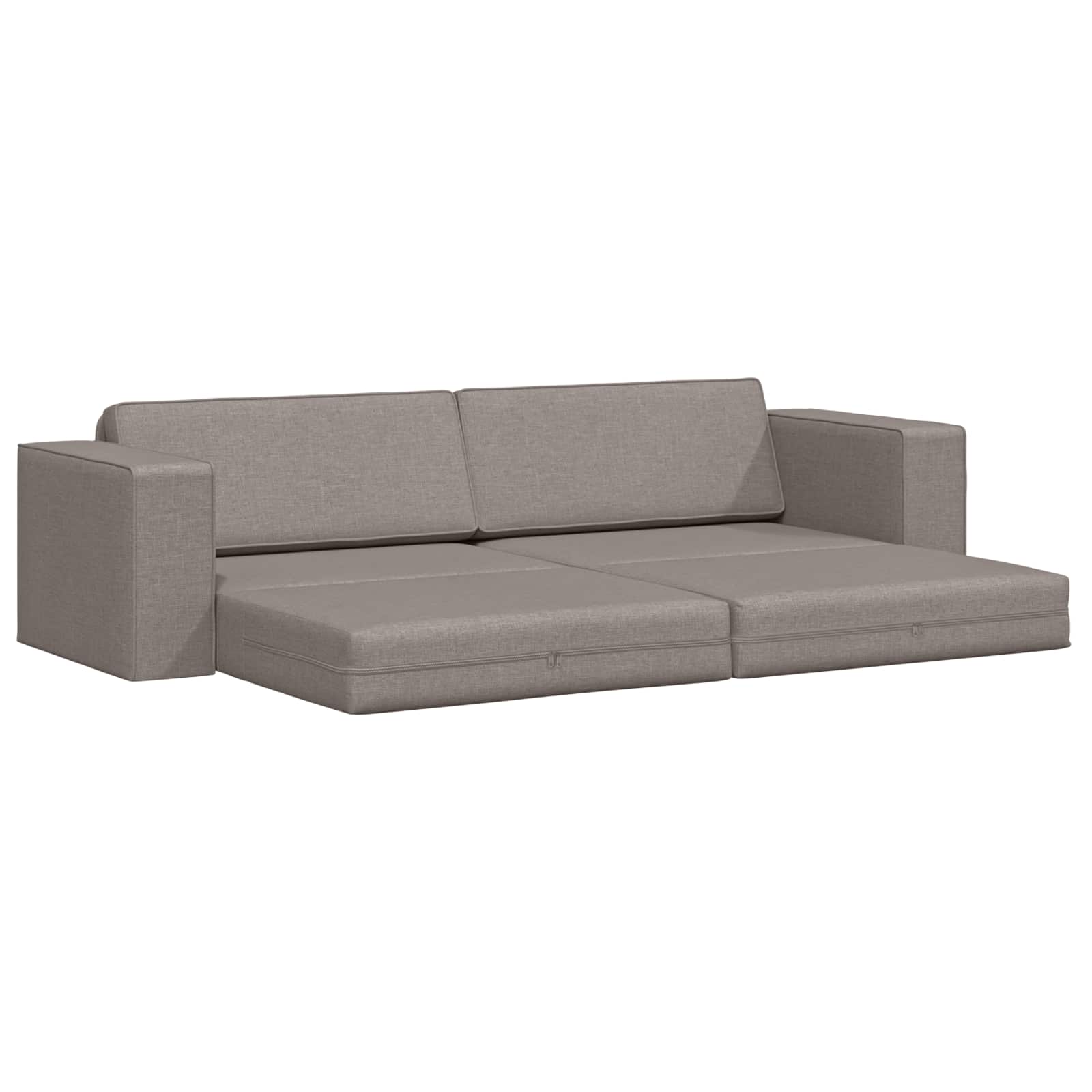 Canapé-Lit Taupe 245 x 78 x 77 cm tissu - XIOS