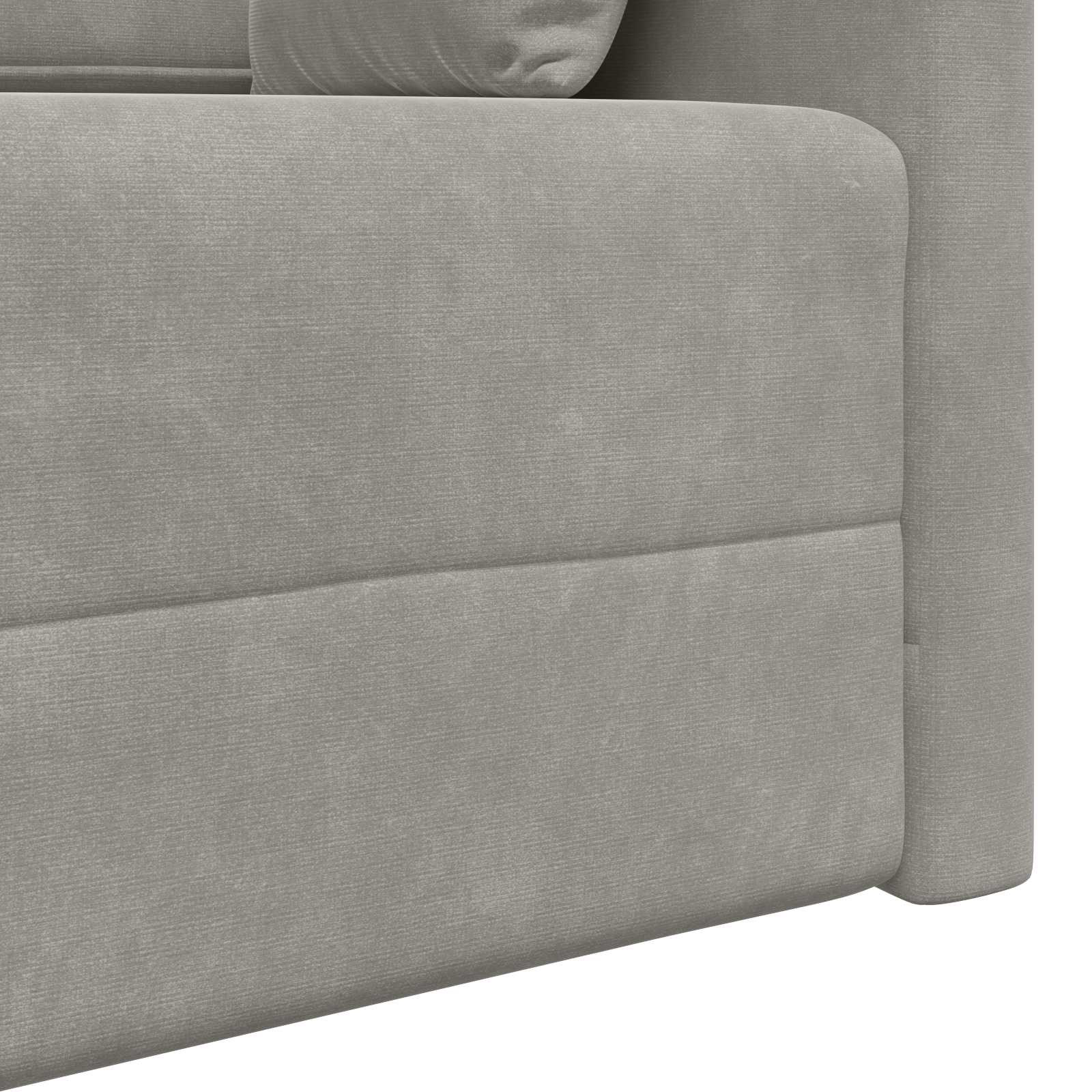 Canapé-lit au sol Gris clair 213 x 70 x 77 cm Velours - XIOS