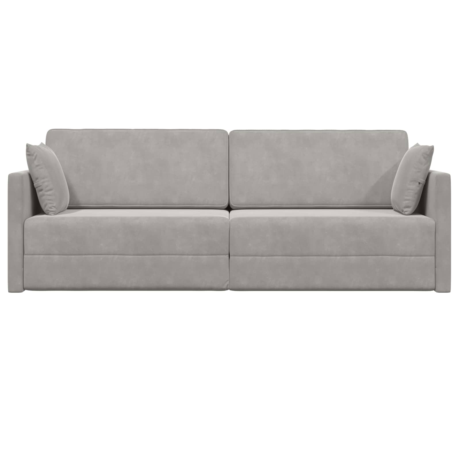 Canapé-lit au sol Gris clair 213 x 70 x 77 cm Velours - XIOS