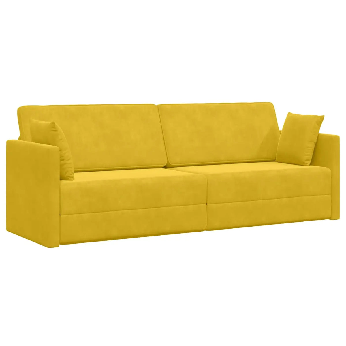 Canapé-lit au sol Jaune 213 x 70 x 77 cm Velours - XIOS