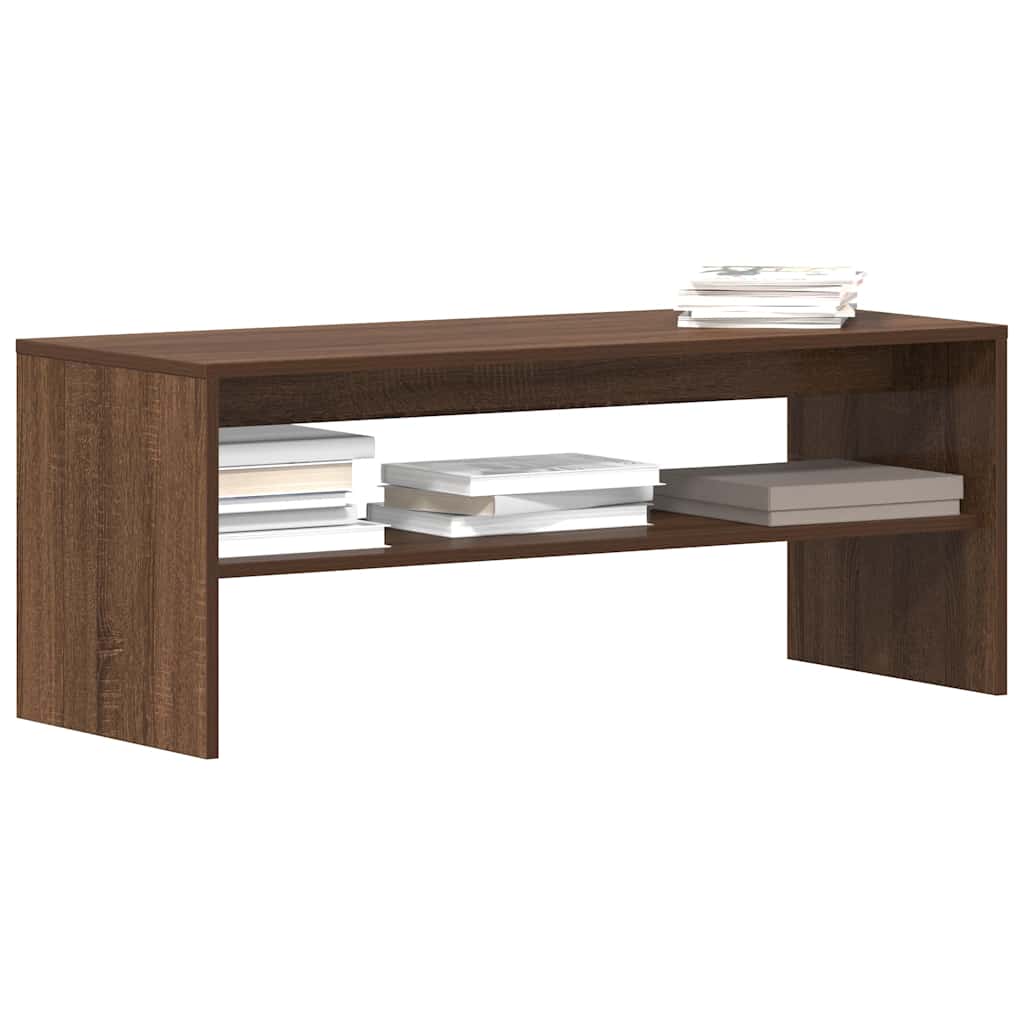 Meuble TV Chêne marron 100x40x40 cm Bois d'ingénierie - XIOS