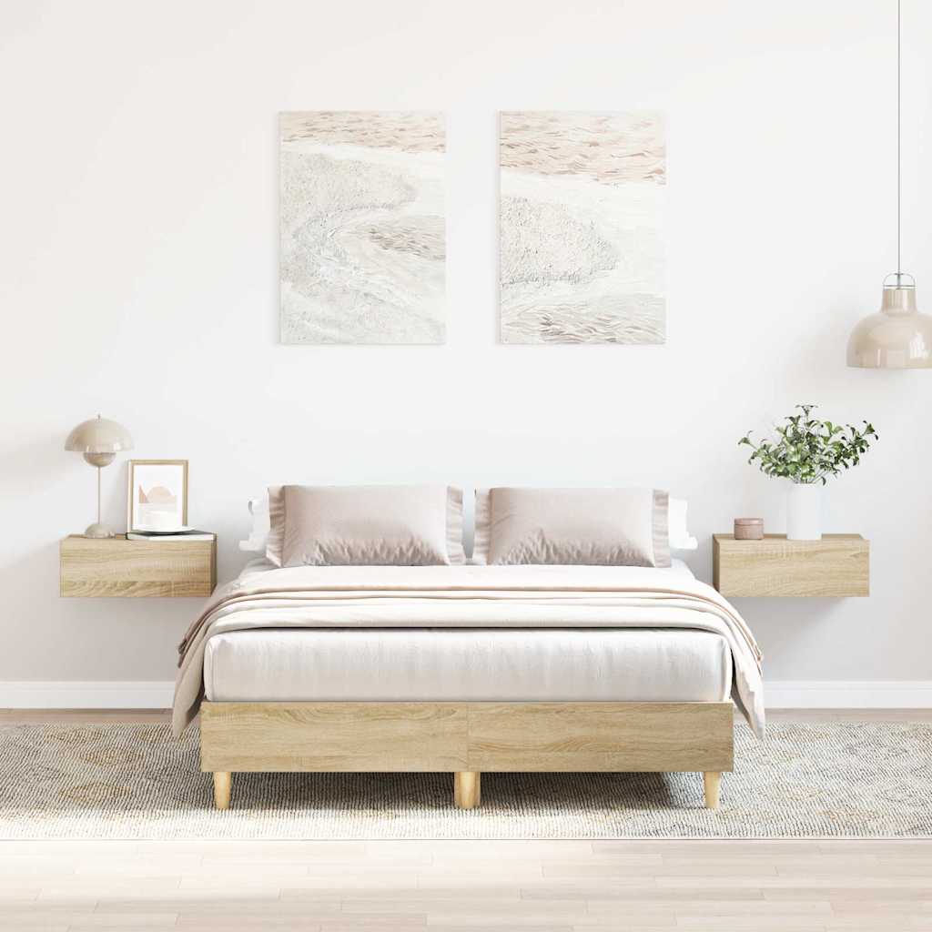 Cadre de lit sans matelas chêne sonoma 120x200 cm - XIOS