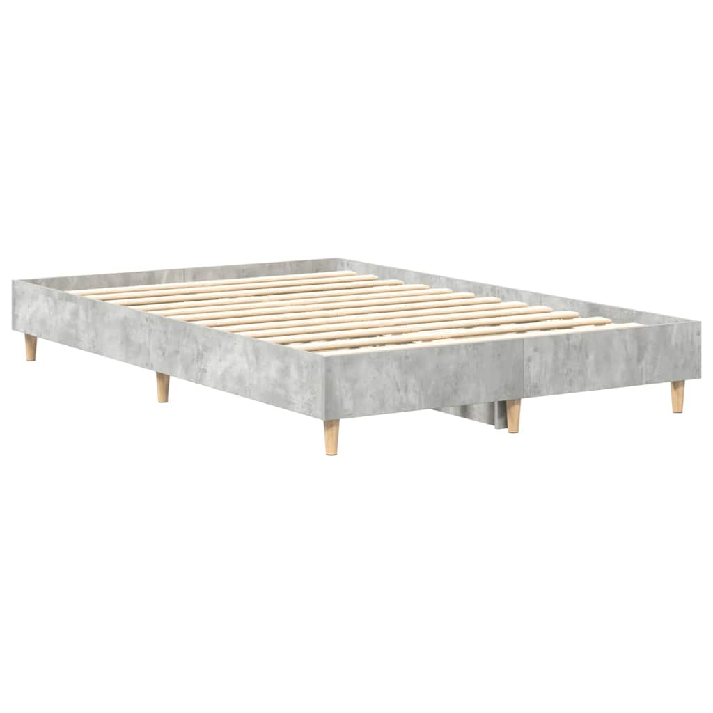 Cadre de lit sans matelas gris béton 120x200 cm bois ingénierie - XIOS