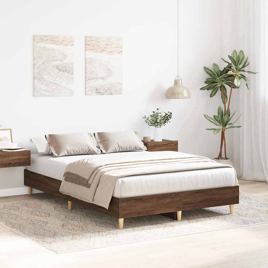 Cadre de lit sans matelas chêne marron 120x200 cm - XIOS