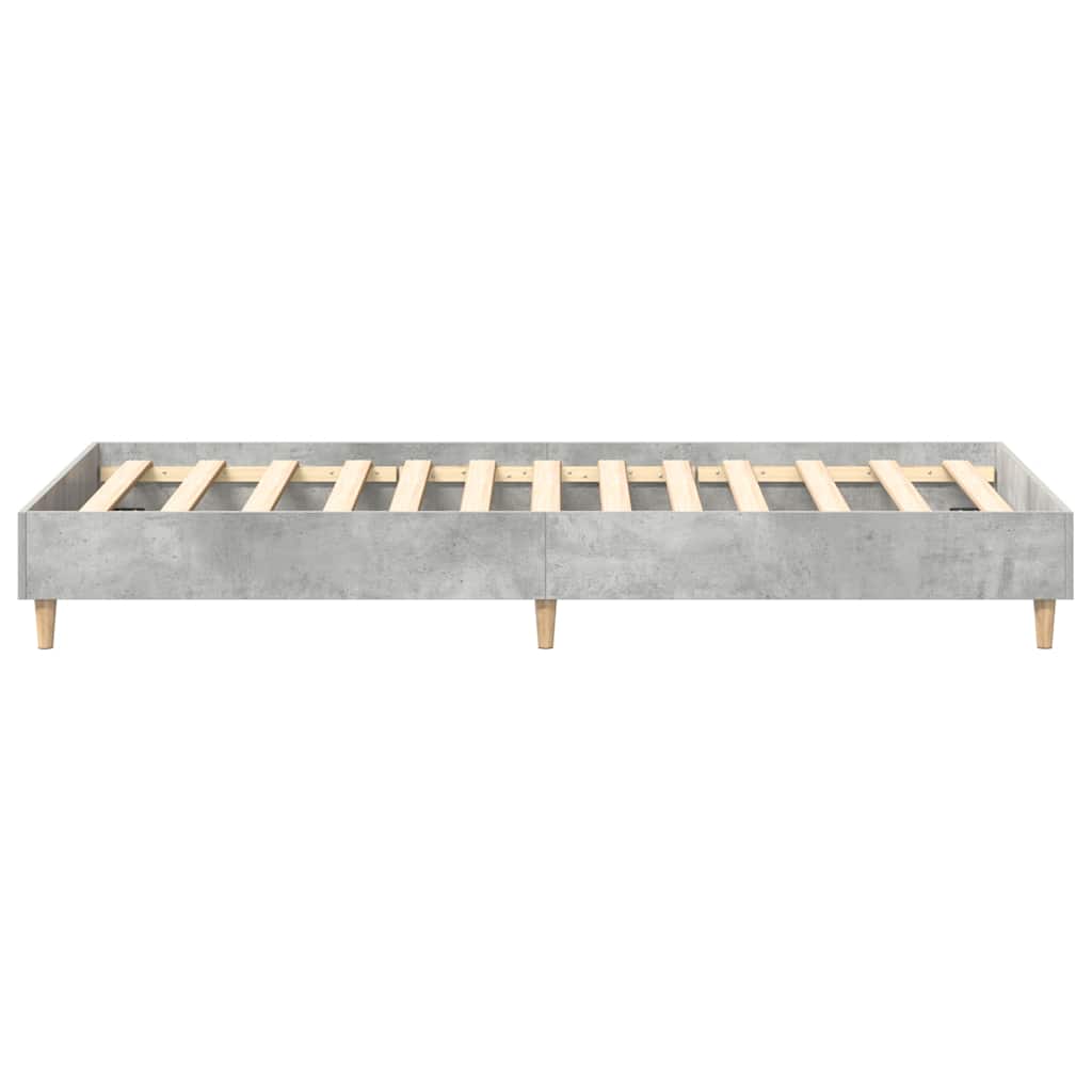 Cadre de lit sans matelas gris béton 100x200 cm bois ingénierie - XIOS
