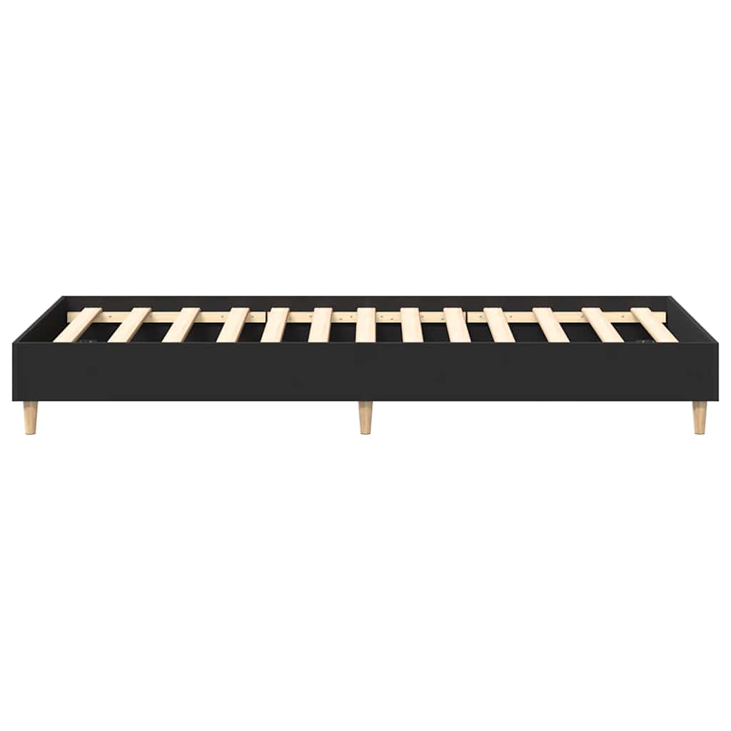 Cadre de lit sans matelas noir 90x200 cm bois d'ingénierie - XIOS
