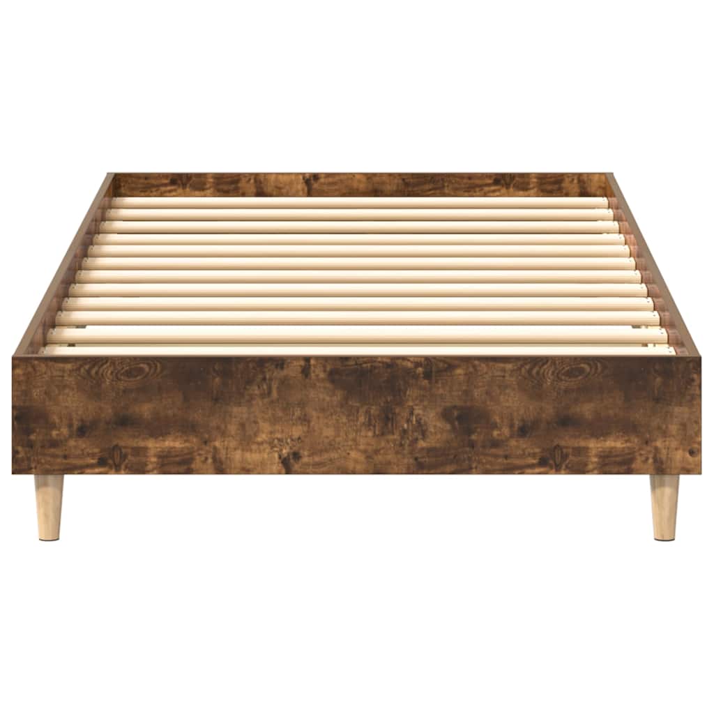 Cadre de lit sans matelas chêne fumé 90x200cm bois d'ingénierie - XIOS