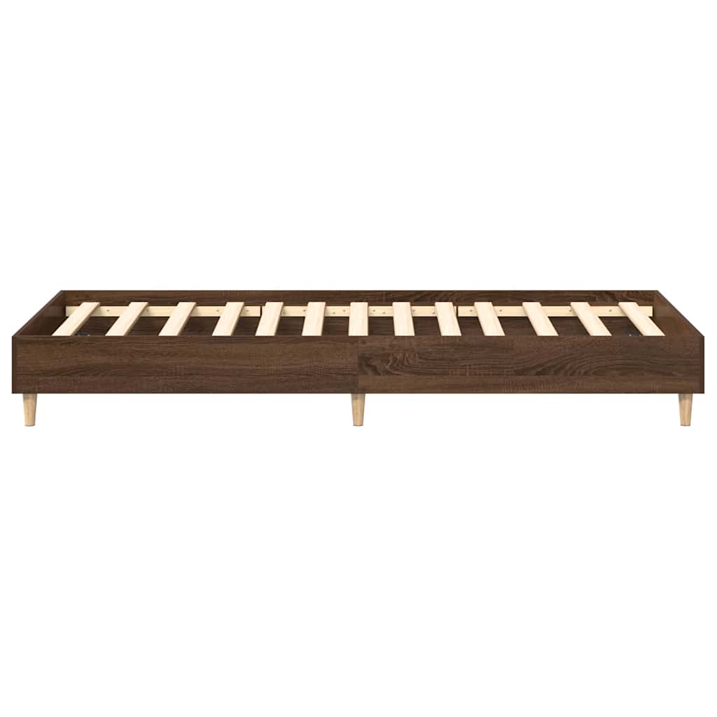 Cadre de lit sans matelas chêne marron 90x200cm bois ingénierie - XIOS