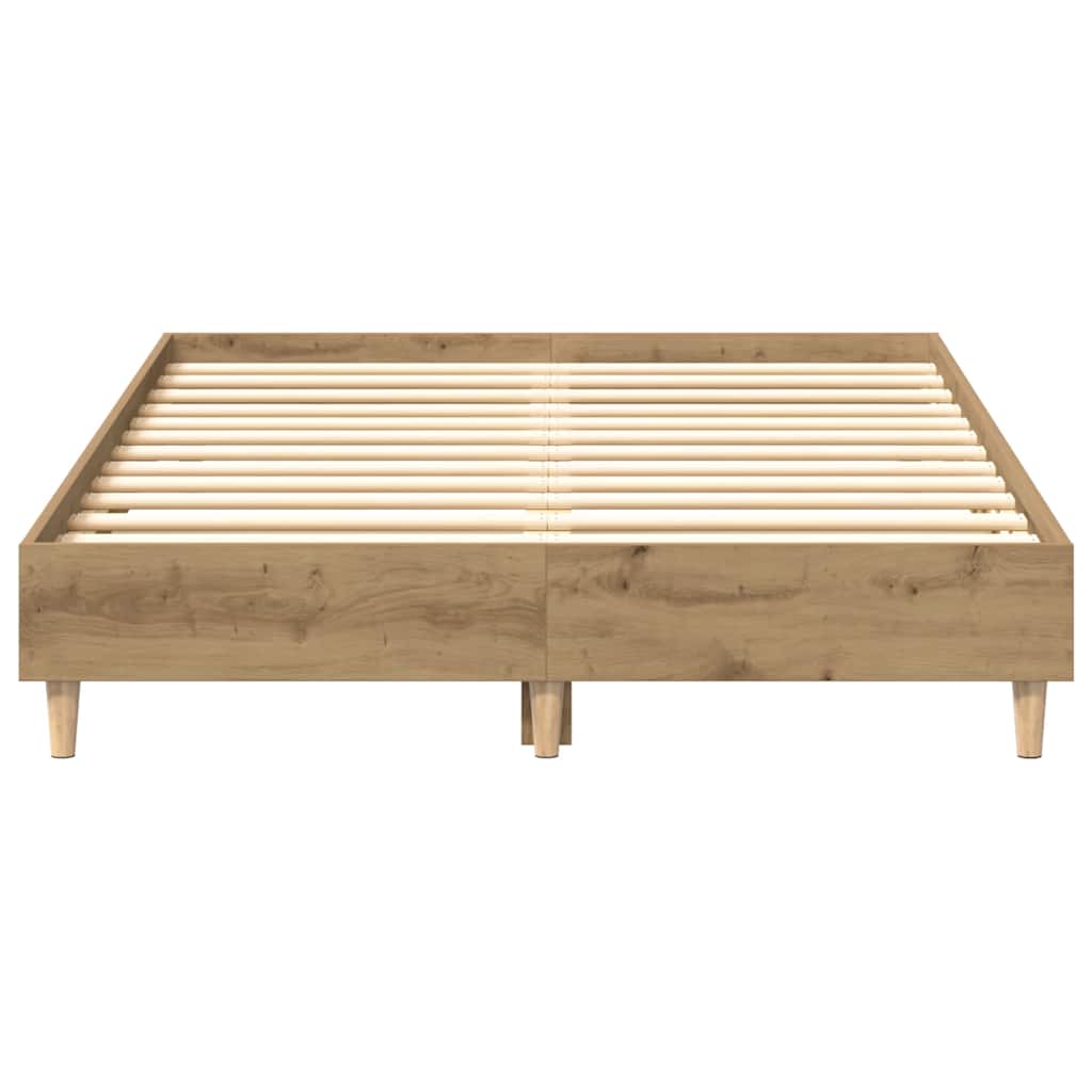 Cadre de lit sans matelas chêne artisanal 140x190 cm - XIOS