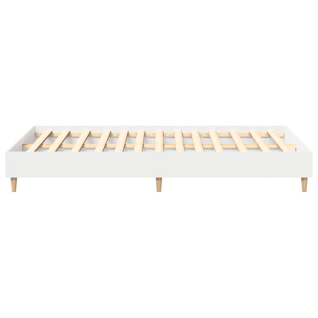 Cadre de lit sans matelas blanc 135x190 cm bois d'ingénierie - XIOS