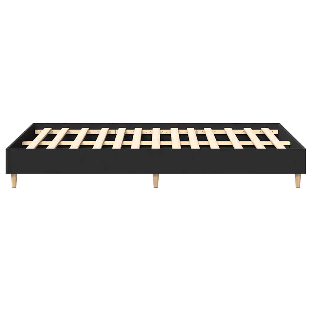 Cadre de lit sans matelas noir 135x190 cm bois d'ingénierie - XIOS