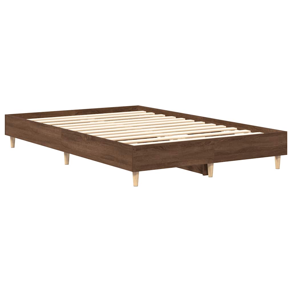 Cadre de lit sans matelas chêne marron 135x190 cm - XIOS