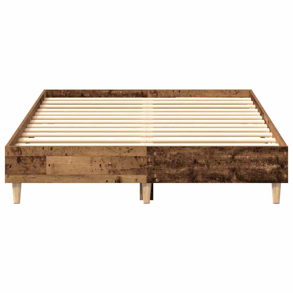 Cadre de lit sans matelas vieux bois 135x190 cm bois ingénierie - XIOS
