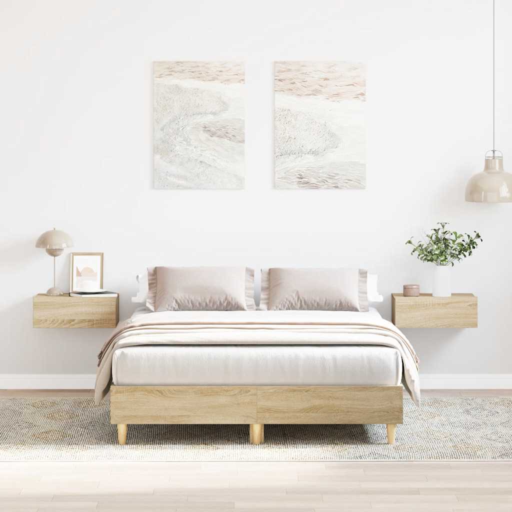 Cadre de lit sans matelas chêne sonoma 120x190 cm - XIOS