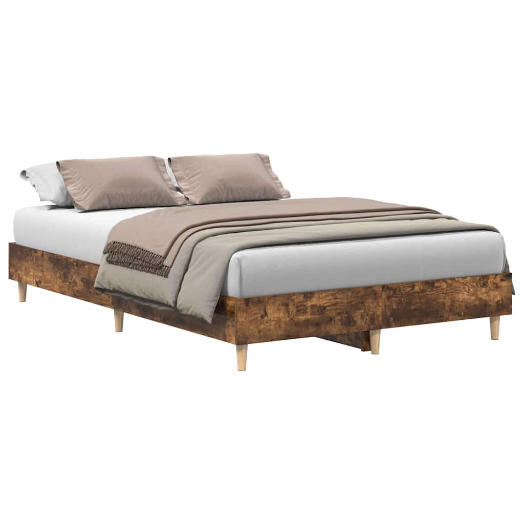 Cadre de lit sans matelas chêne fumé 120x190 cm bois ingénierie - XIOS