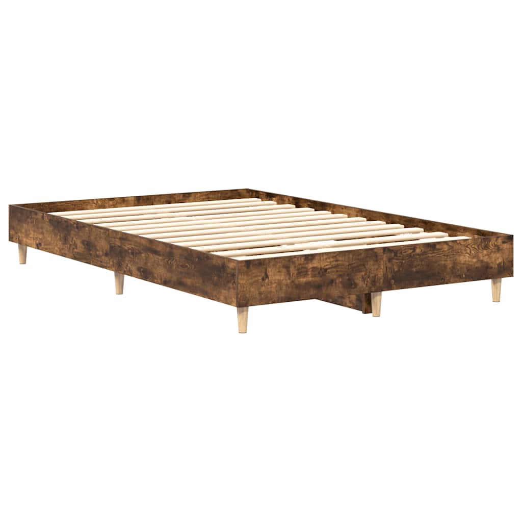 Cadre de lit sans matelas chêne fumé 120x190 cm bois ingénierie - XIOS