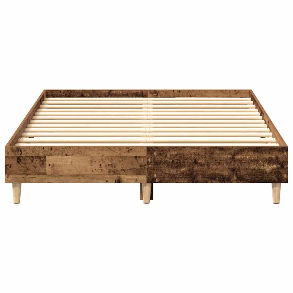 Cadre de lit sans matelas vieux bois 120x190 cm bois ingénierie - XIOS