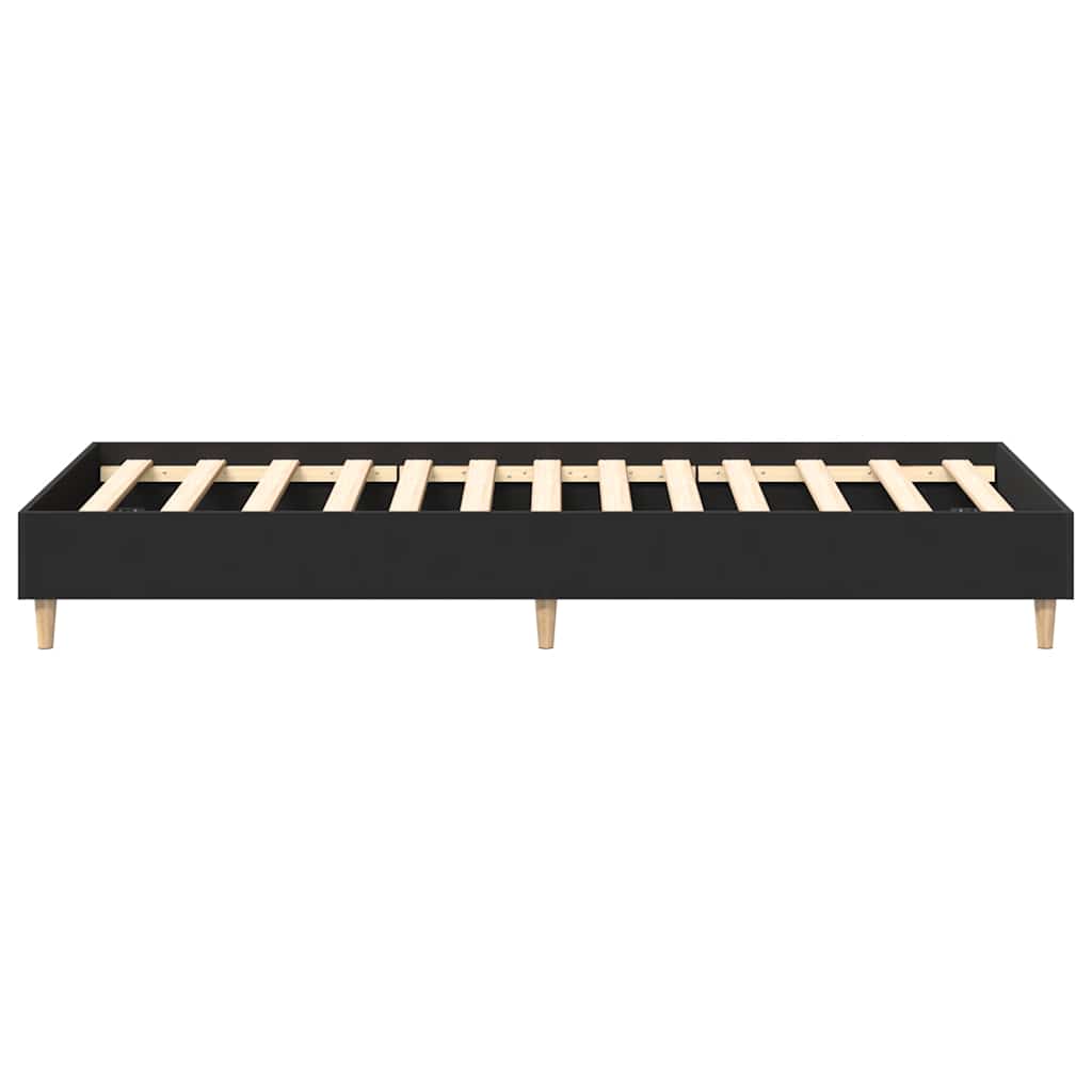 Cadre de lit sans matelas noir 90x190 cm bois ingénierie - XIOS
