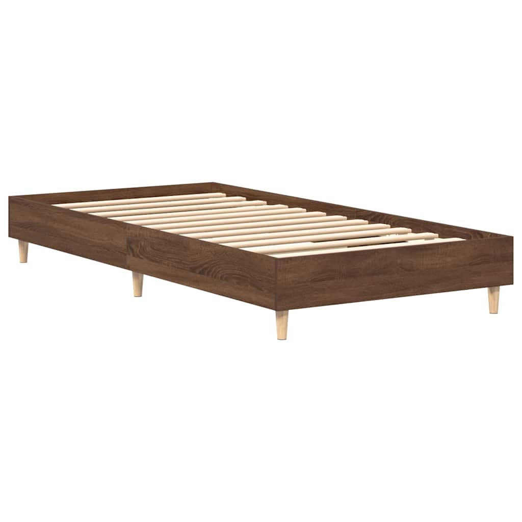 Cadre de lit sans matelas chêne marron 90x190cm bois ingénierie - XIOS