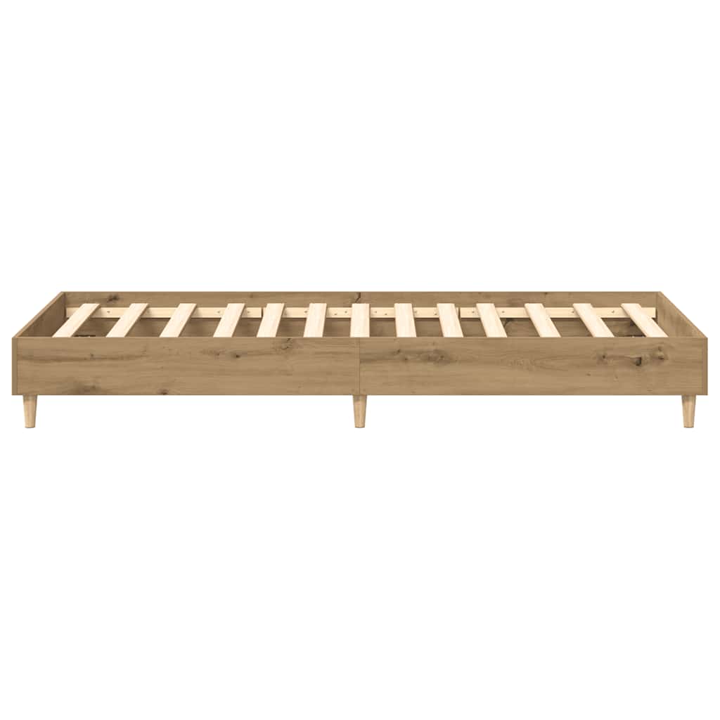 Cadre de lit sans matelas chêne artisanal 90x190 cm - XIOS