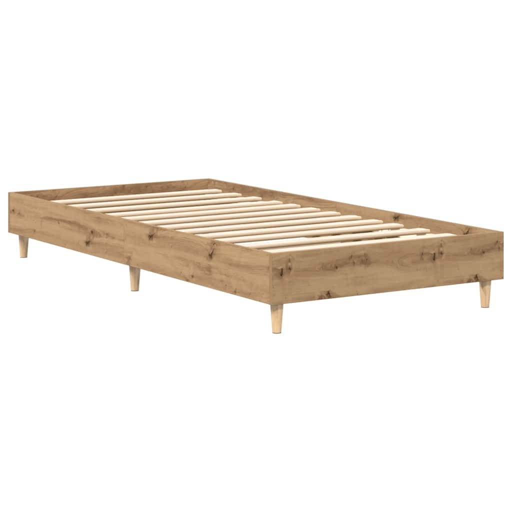 Cadre de lit sans matelas chêne artisanal 90x190 cm - XIOS