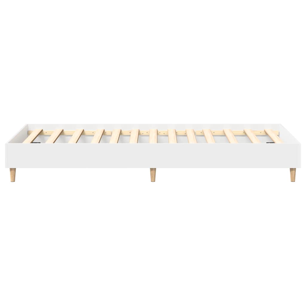 Cadre de lit sans matelas blanc 75x190 cm bois d'ingénierie - XIOS