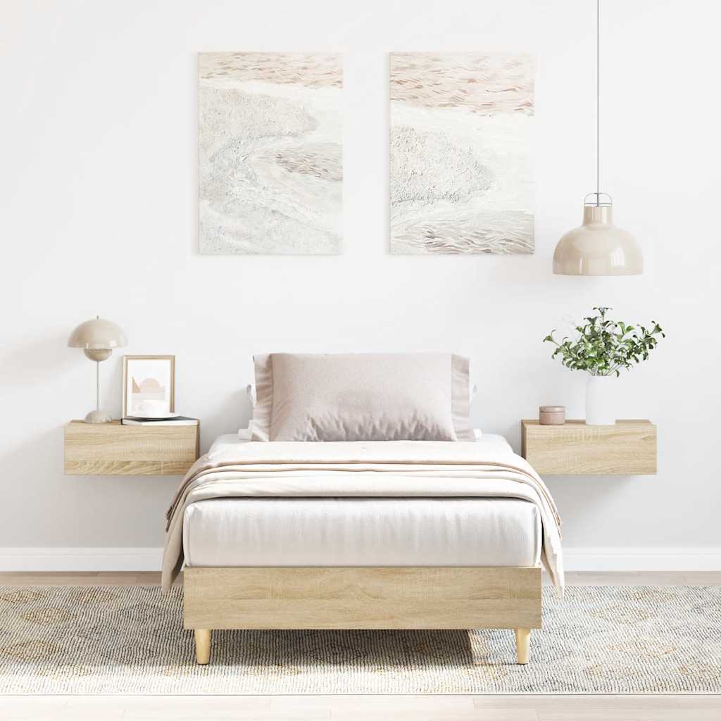 Cadre de lit sans matelas chêne sonoma 75x190 cm - XIOS