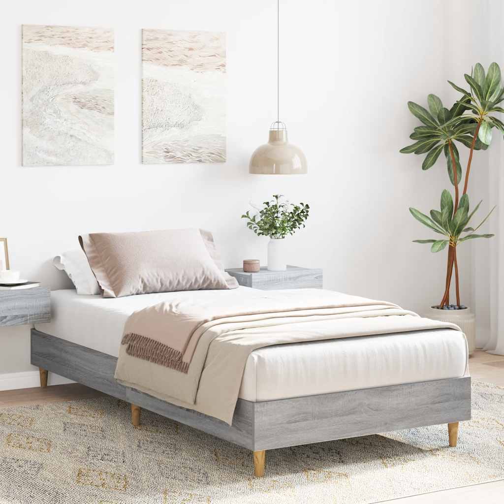 Cadre de lit sans matelas sonoma gris 75x190 cm - XIOS