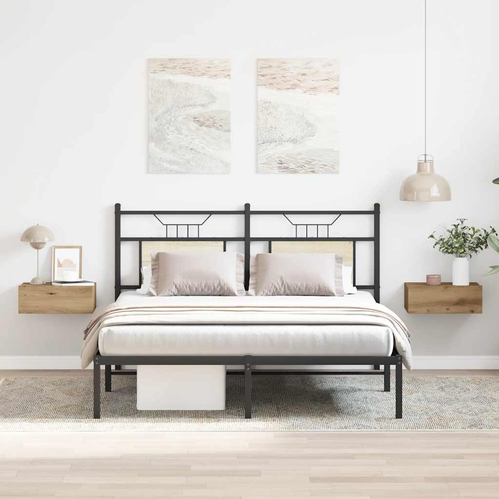 Tables de chevet flottantes 2 pcs chêne artisanal 40x32x15 cm